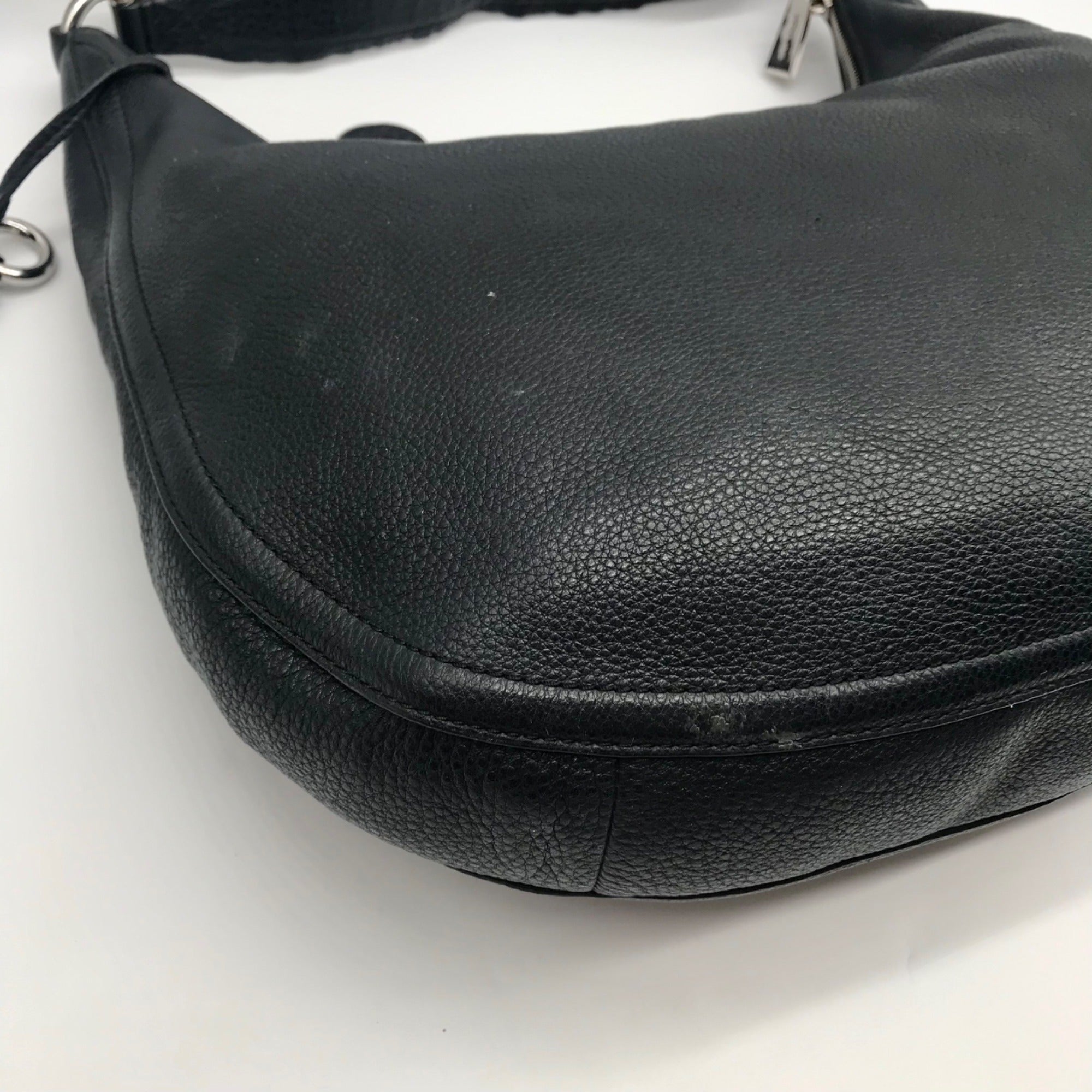 Michael Kors Black Pebbled Leather Lydia Hobo Tote Bag