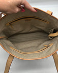 Dooney & Bourke Tan & Brown Monogram Canvas Vintage Tote