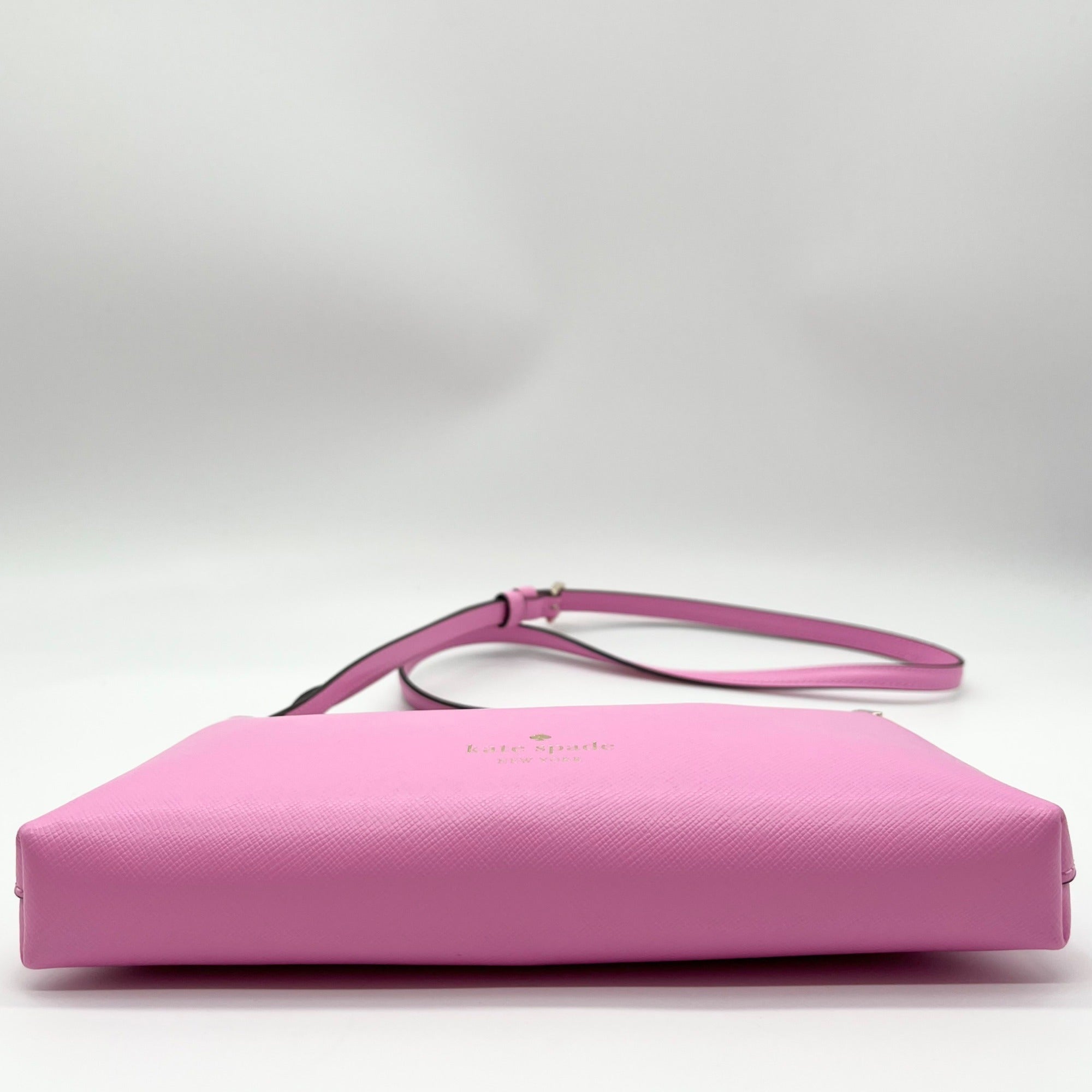 Kate Spade Surf Pink Saffiano Leather Sadie Crossbody