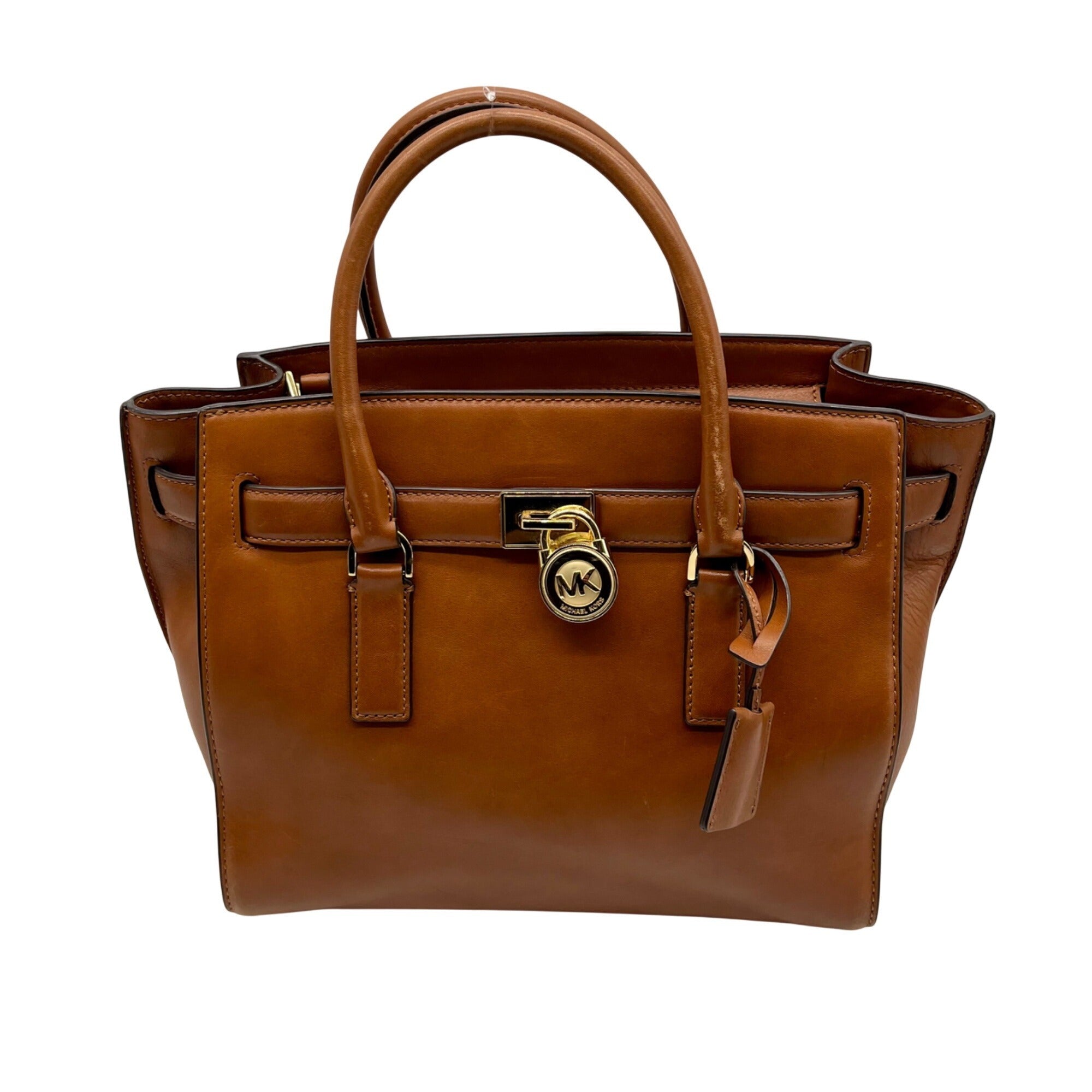 Michael Kors Brown Leather Hamilton Traveler Tote Bag