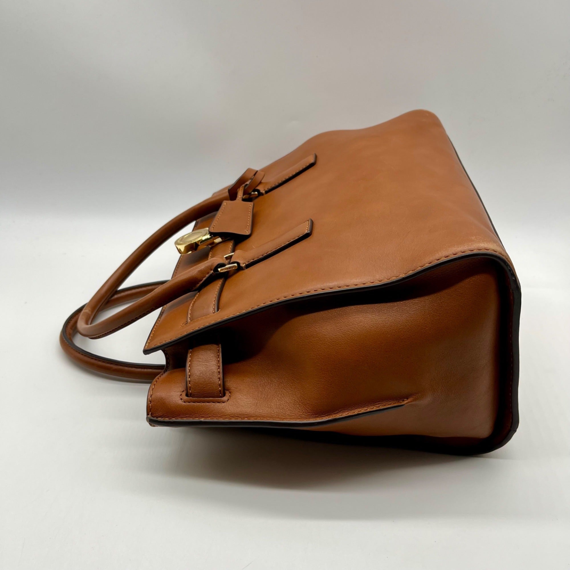 Michael Kors Brown Leather Hamilton Traveler Tote Bag