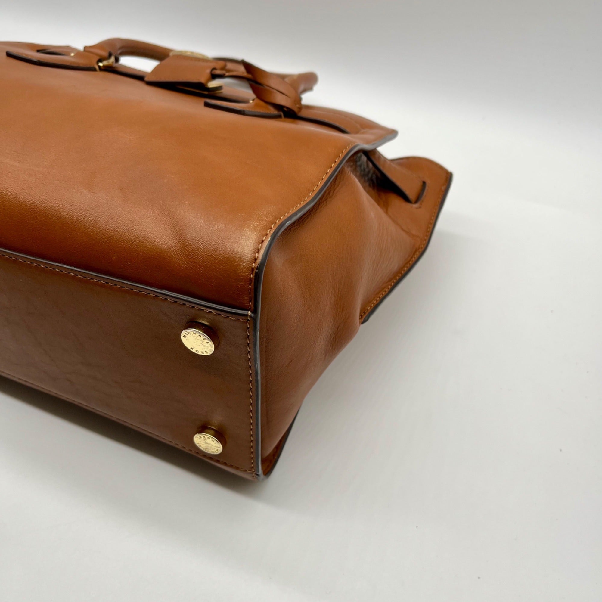 Michael Kors Brown Leather Hamilton Traveler Tote Bag