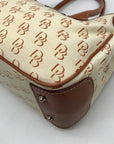Dooney & Bourke Beige And Brown Signature DB Monogramed Tote Bag
