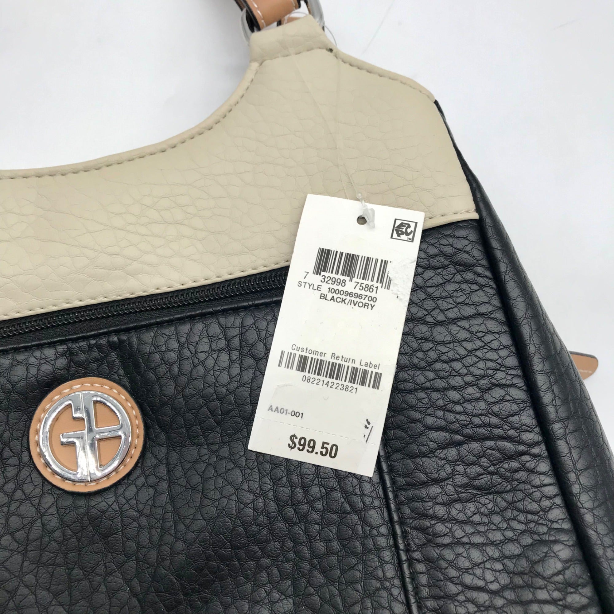 Giani Bernini Black Colorblock Pebbled 4 Poster Tote Bag