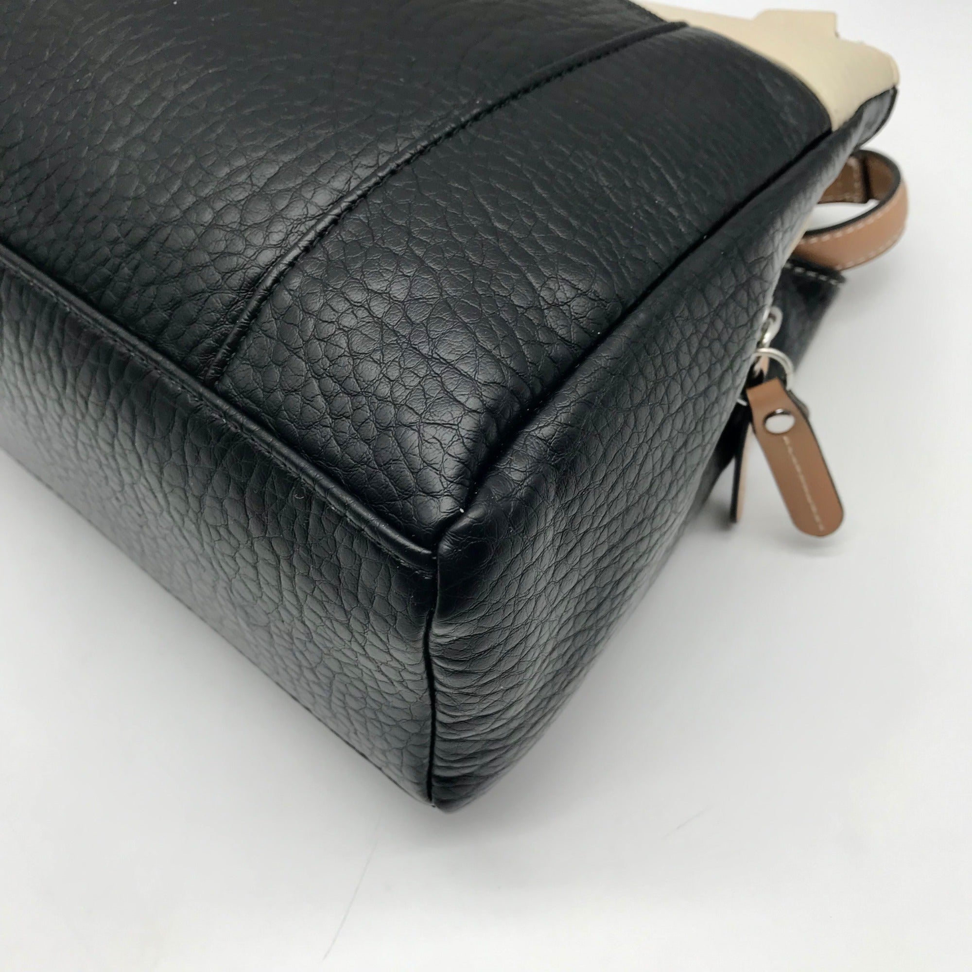 Giani Bernini Black Colorblock Pebbled 4 Poster Tote Bag