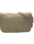 Coach Vintage Beige Leather Convertible Putty Crossbody Clutch 9635