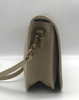 Coach Vintage Beige Leather Convertible Putty Crossbody Clutch 9635