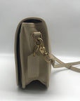 Coach Vintage Beige Leather Convertible Putty Crossbody Clutch 9635