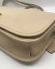 Coach Vintage Beige Leather Convertible Putty Crossbody Clutch 9635