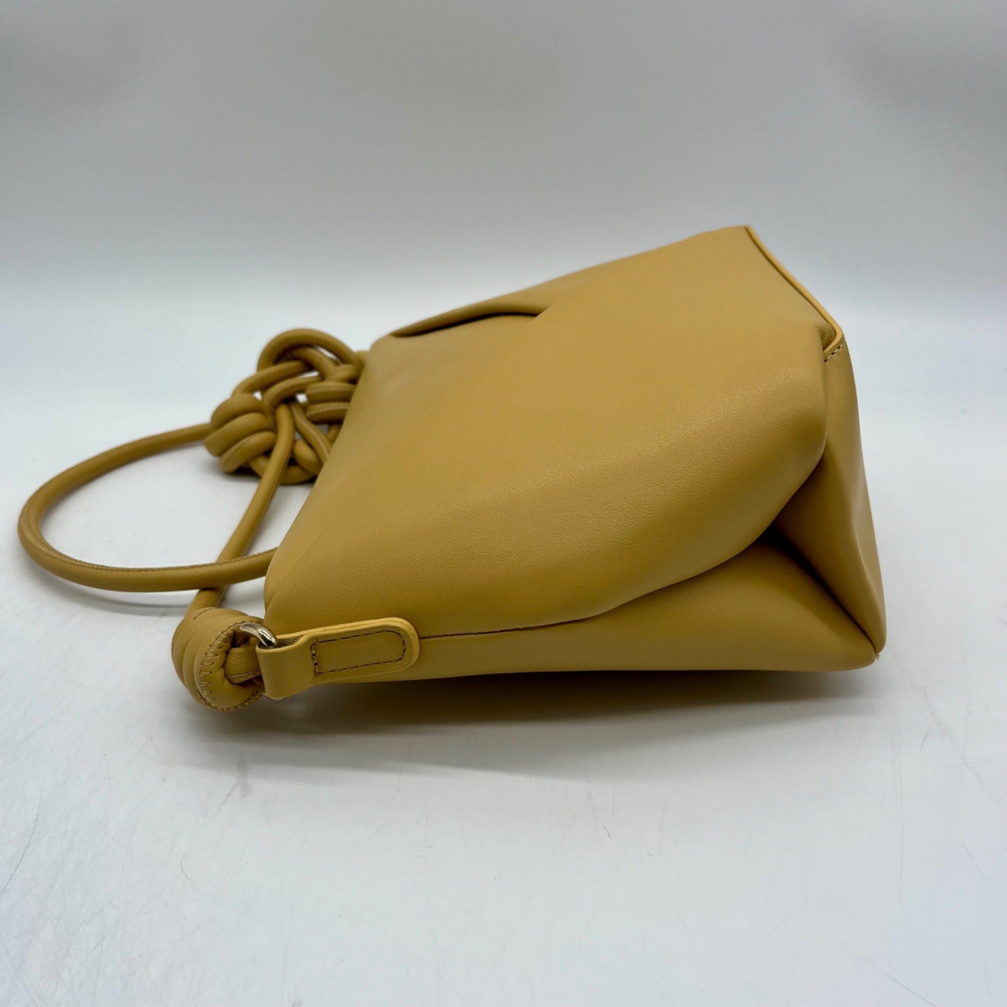 MMS Beige Leather Crossbody Bag