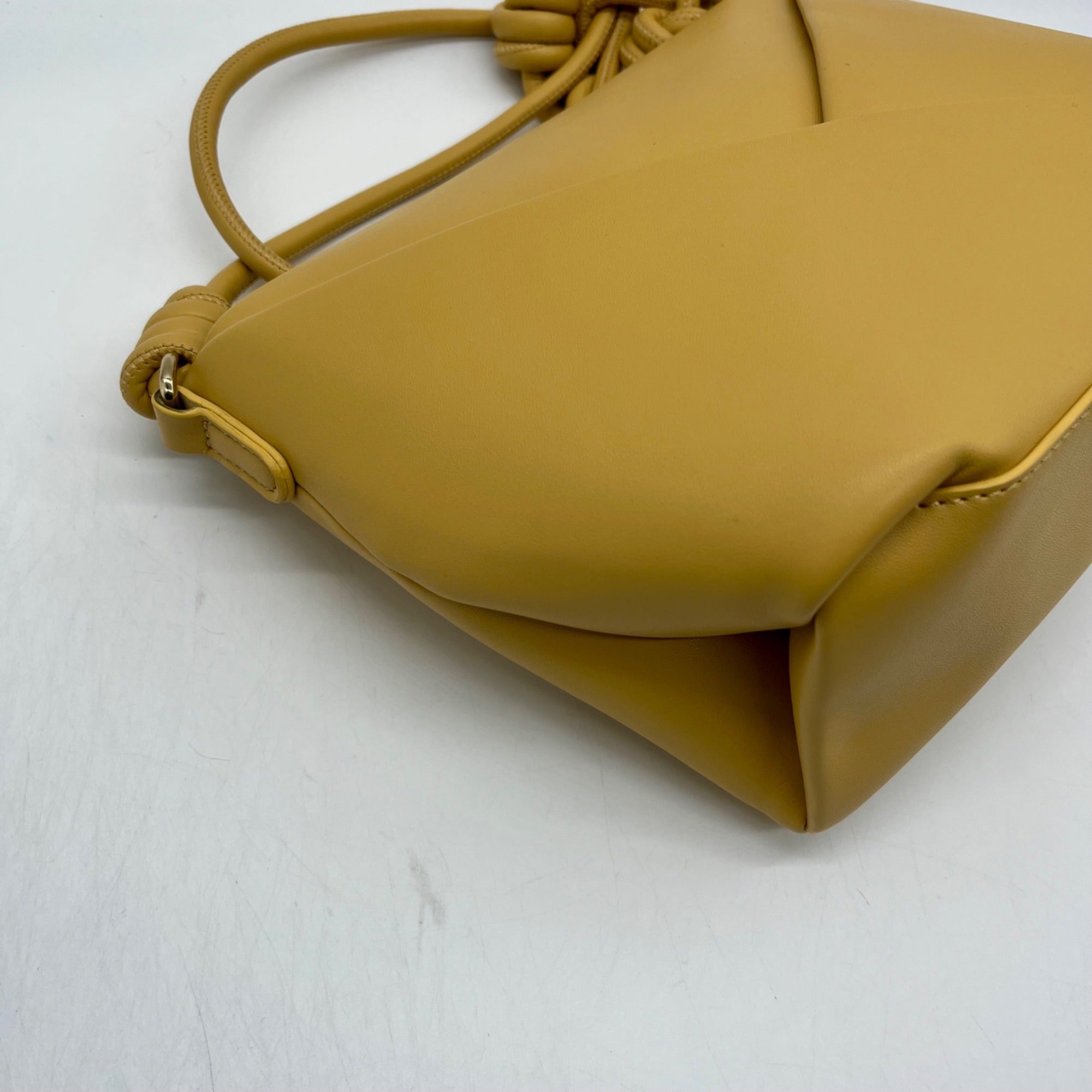 MMS Beige Leather Crossbody Bag