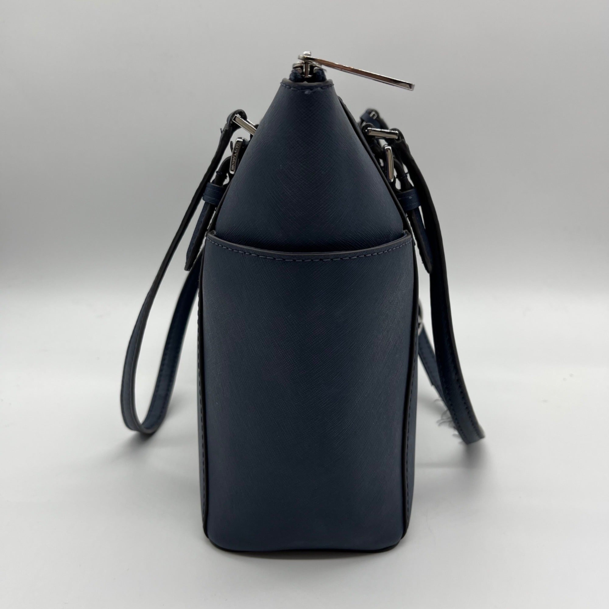 Michael Kors Blue Charlotte Large Tote Zip Tote Bag
