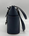 Michael Kors Blue Charlotte Large Tote Zip Tote Bag
