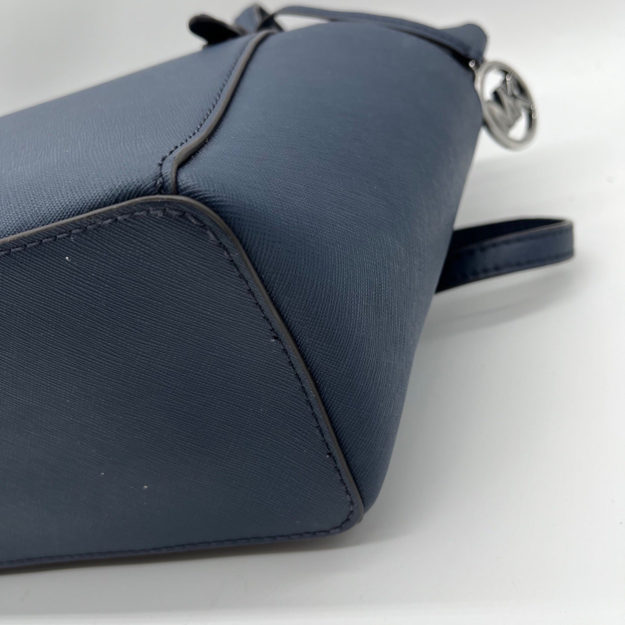 Michael Kors Blue Charlotte Large Tote Zip Tote Bag
