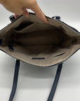 Michael Kors Blue Charlotte Large Tote Zip Tote Bag