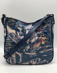 Patricia Nash Harbor Nights Blue Leather Emeline Small Scalloped Crossbody Bag