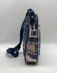 Patricia Nash Harbor Nights Blue Leather Emeline Small Scalloped Crossbody Bag