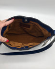Patricia Nash Harbor Nights Blue Leather Emeline Small Scalloped Crossbody Bag