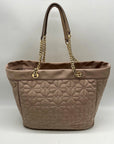 Kate Spade Beige Polyester Flower Quilted Fabric Madium Tote Bag