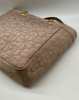 Kate Spade Beige Polyester Flower Quilted Fabric Madium Tote Bag