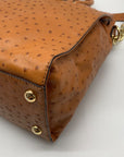 Michael Kors Tan Ostrich Leather Hamilton Tote