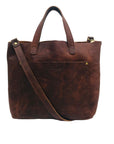 Portland Leather Goods Lava Brown Crossbody Tote Bag