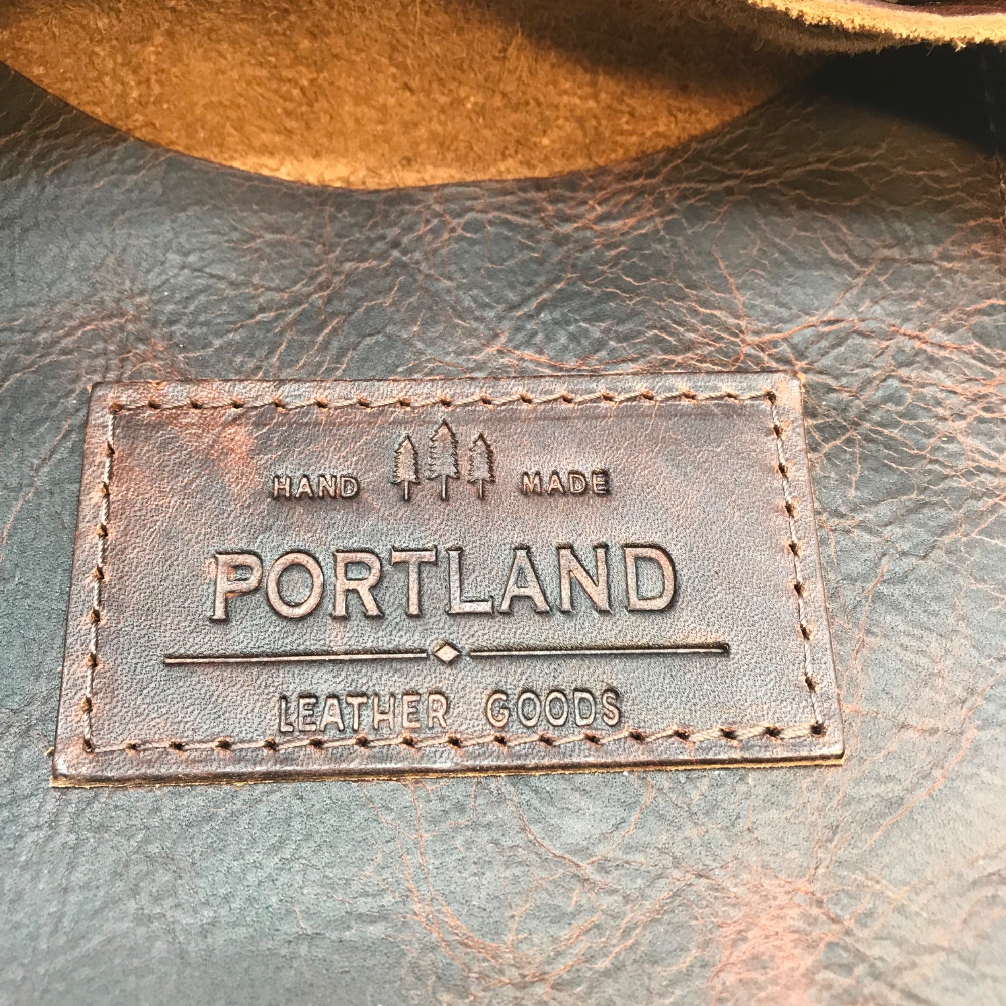 Portland Leather Goods Lava Brown Crossbody Tote Bag