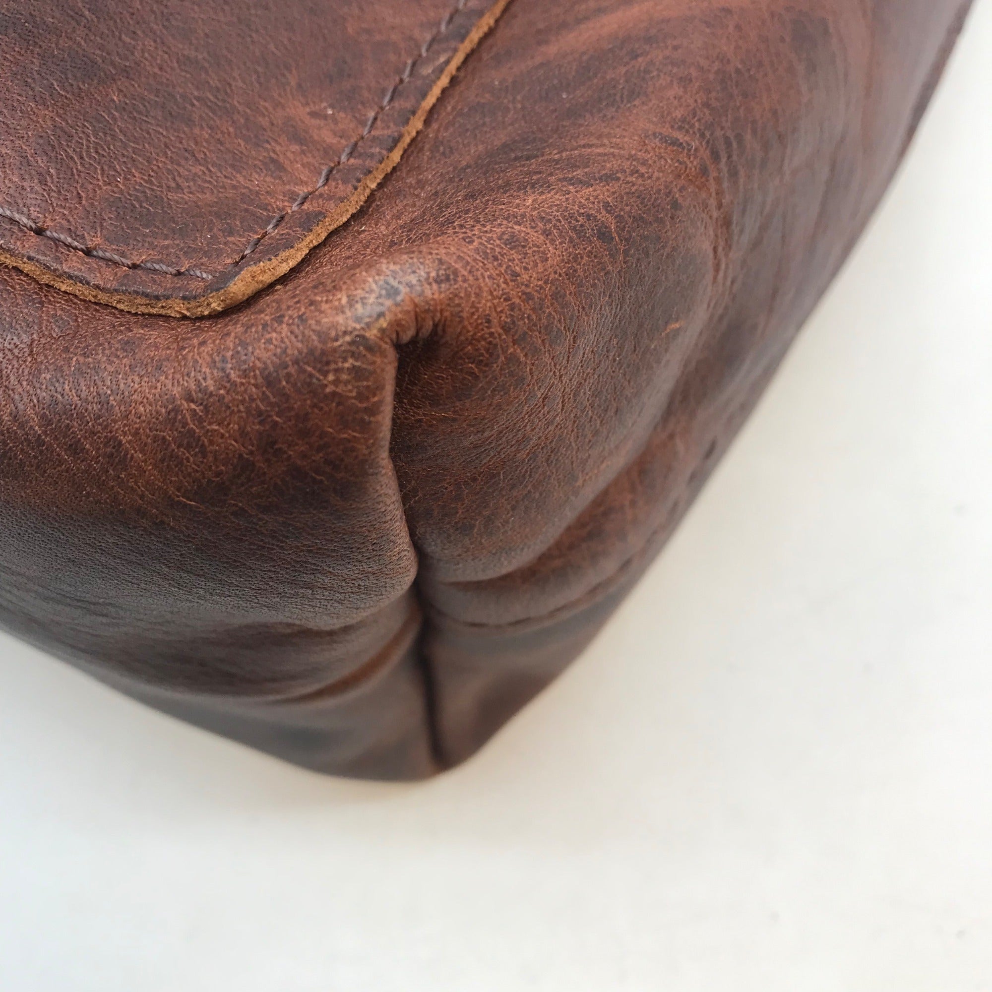 Portland Leather Goods Lava Brown Crossbody Tote Bag