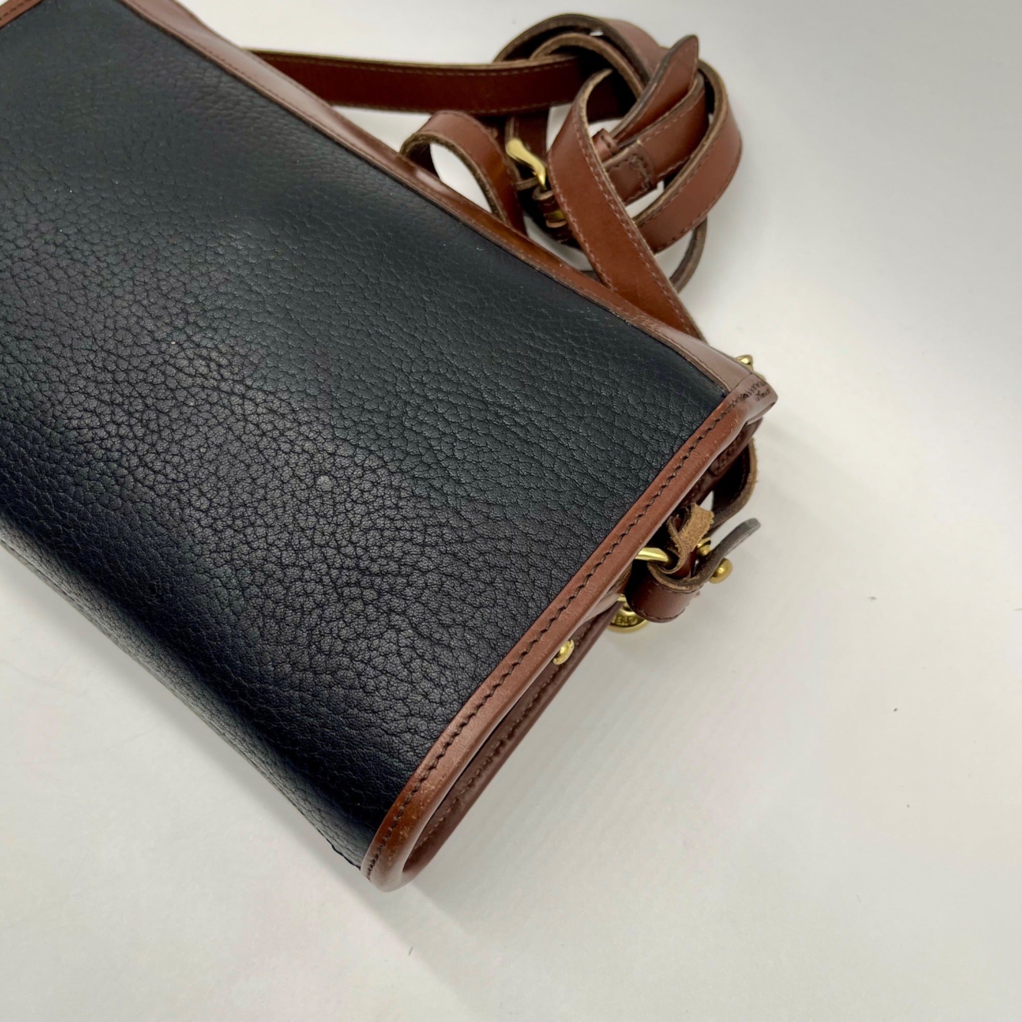 Dooney &amp; Bourke Vintage Black &amp; Brown Crossbody