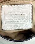 Coach White Leather Perforated Legacy Romy Satchel Bag