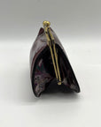 Patricia Nash European Floral Leather Framed Kiss-lock Keychain Wallet