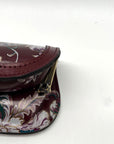 Patricia Nash European Floral Leather Framed Kiss-lock Keychain Wallet