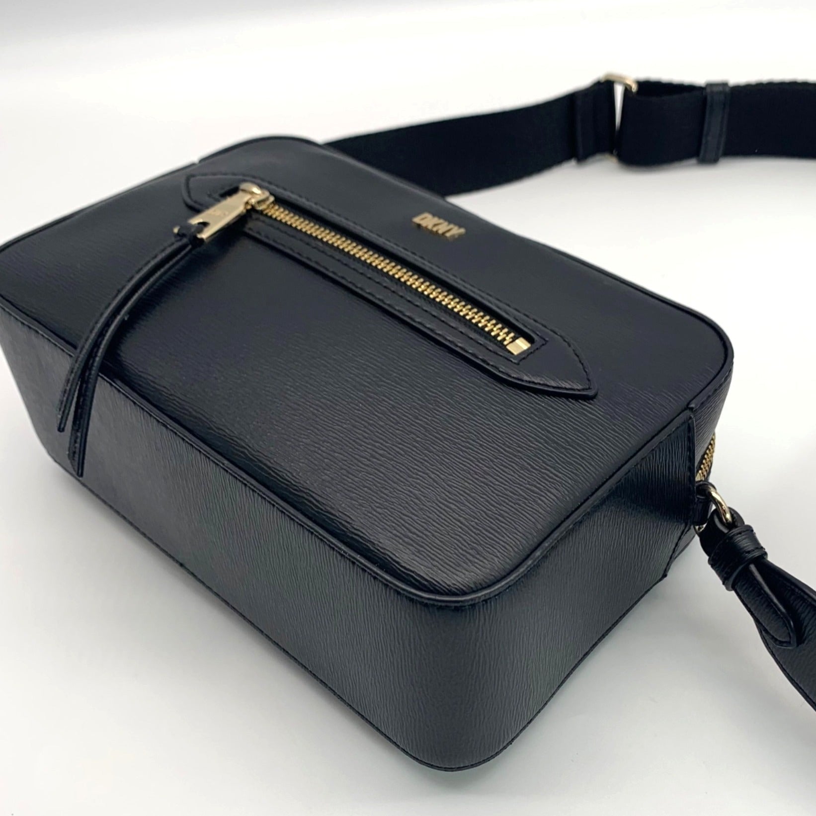 DKNY Black Chelsea Web Strap Camera Bag