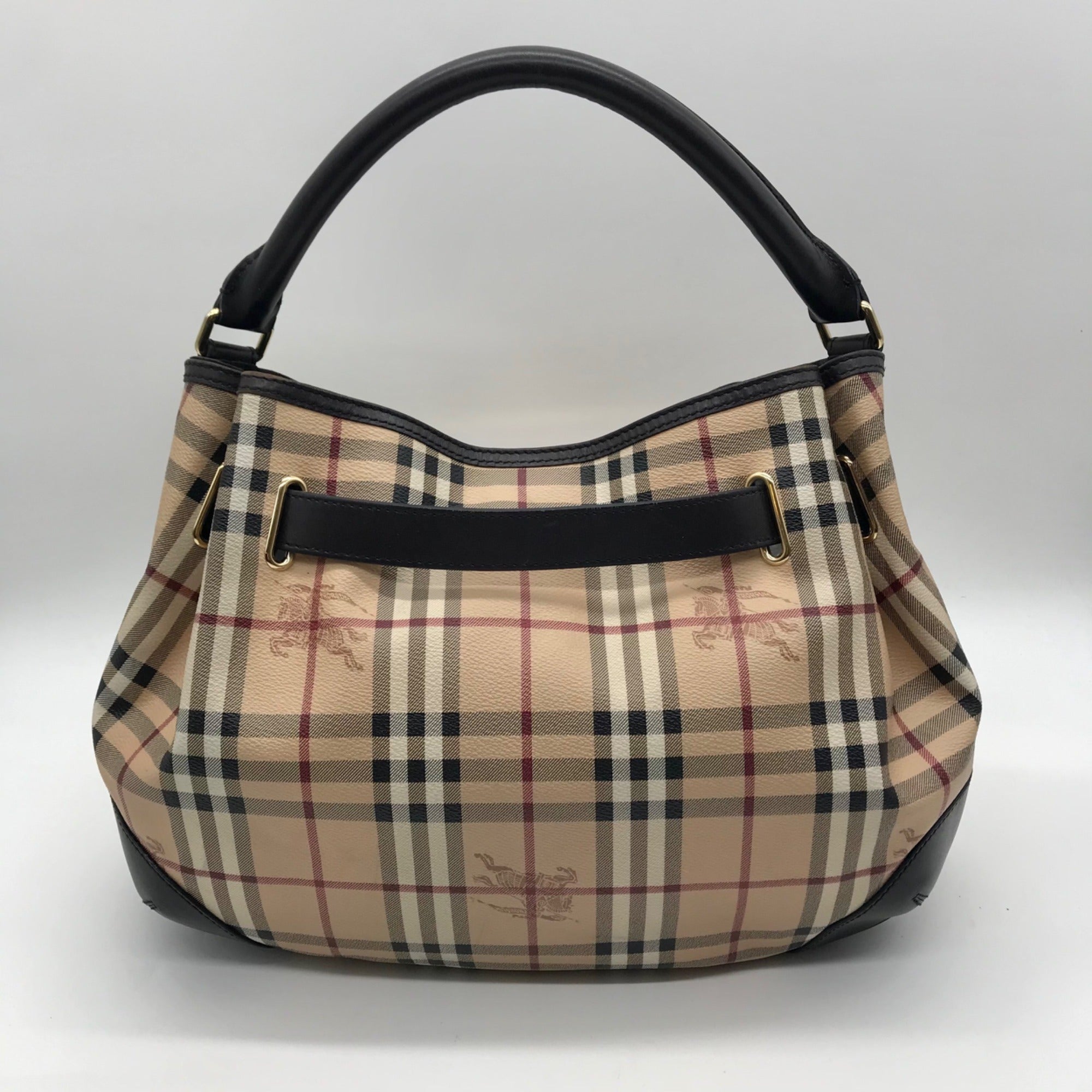 Burberry Signature Haymarket Check Medium Willenmore Hobo Bag