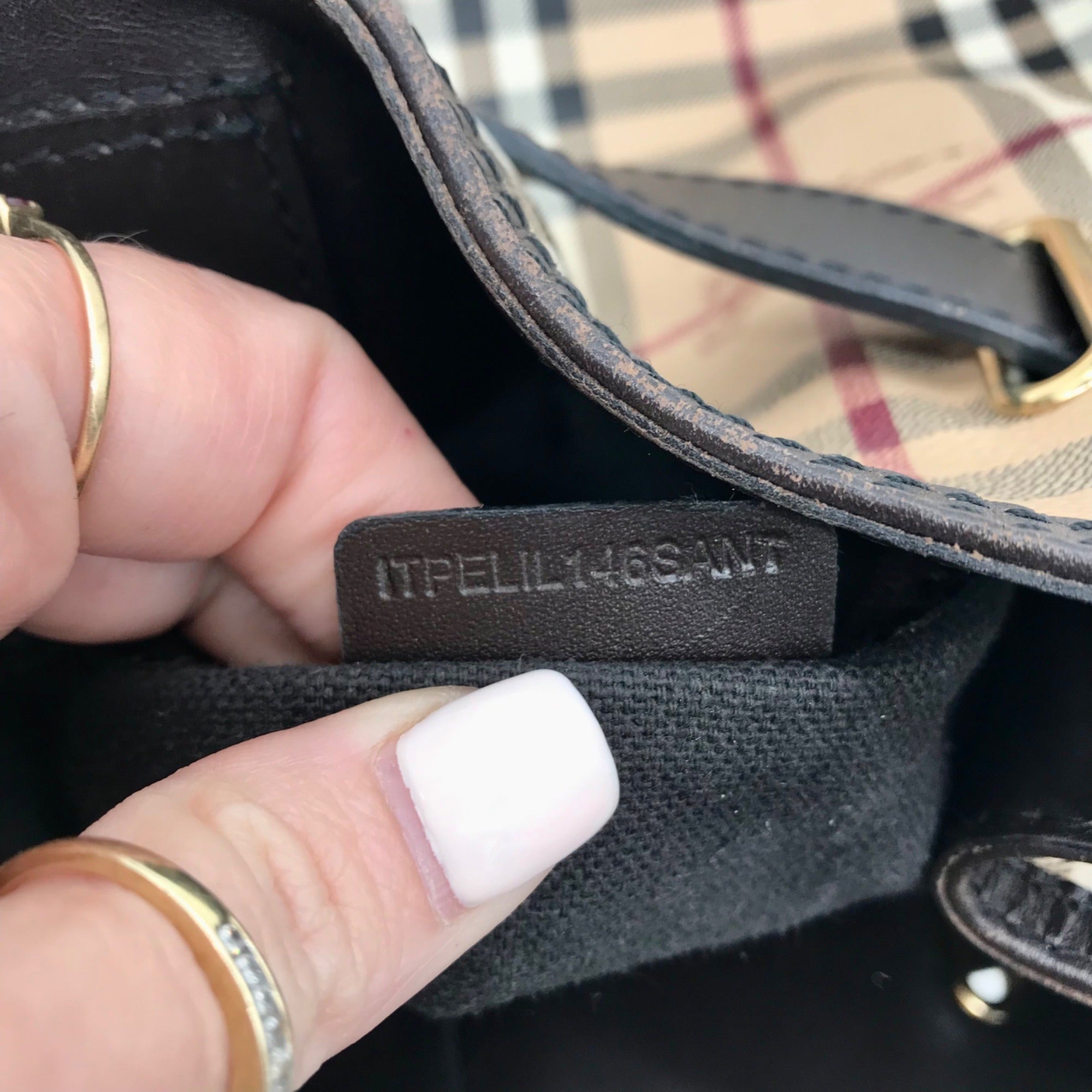 Burberry Signature Haymarket Check Medium Willenmore Hobo Bag