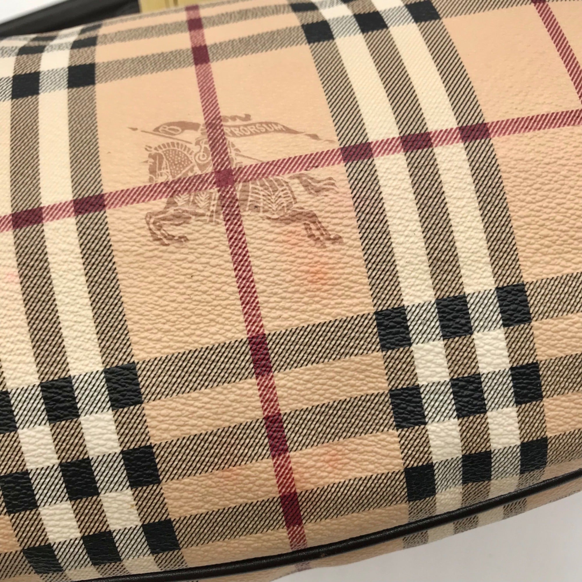 Burberry Signature Haymarket Check Medium Willenmore Hobo Bag