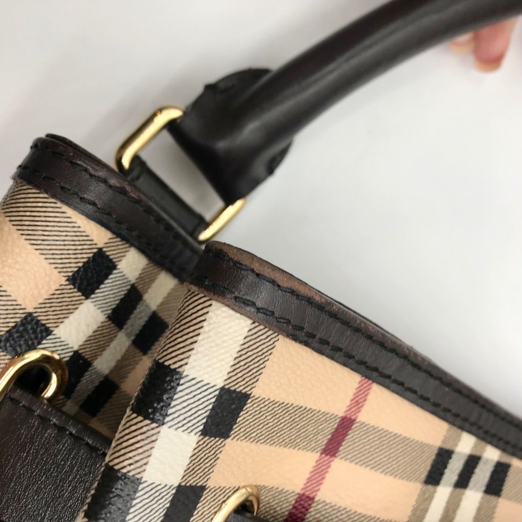 Burberry Signature Haymarket Check Medium Willenmore Hobo Bag