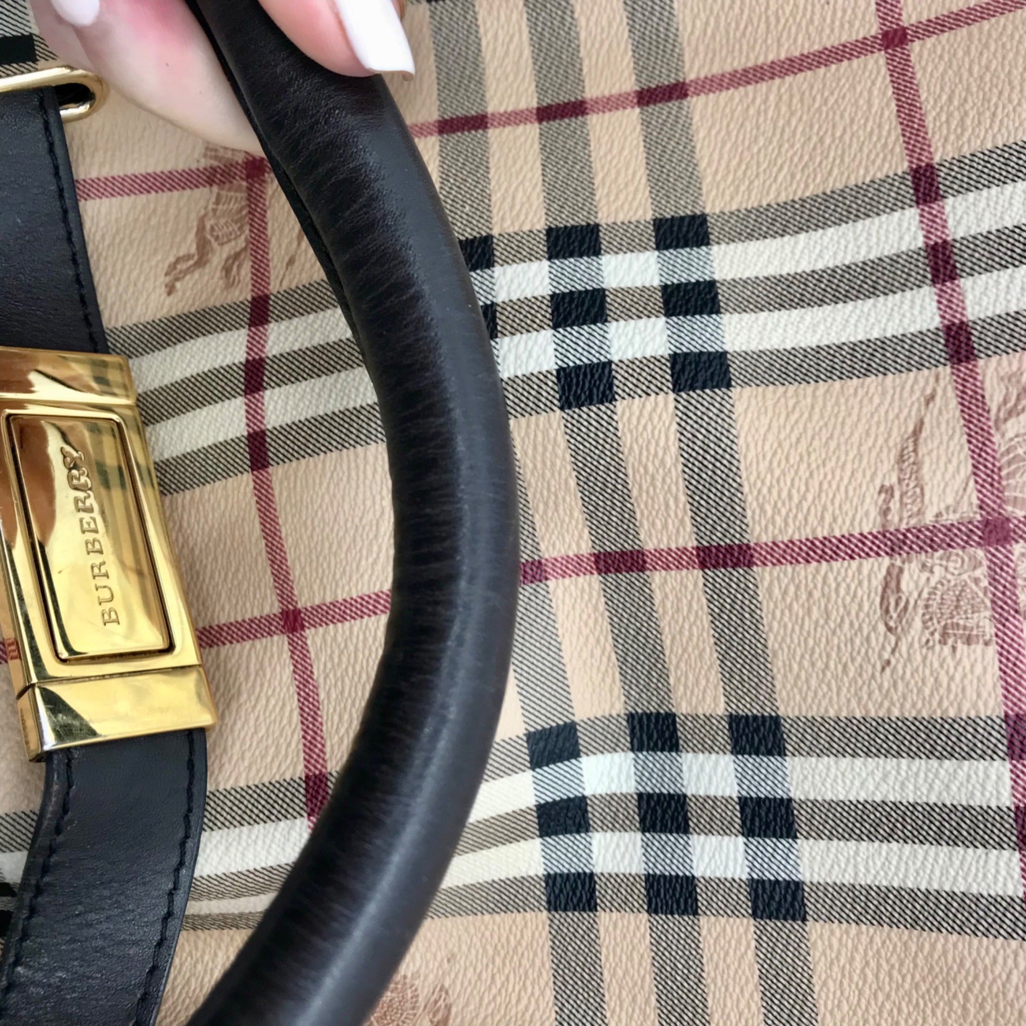 Burberry Signature Haymarket Check Medium Willenmore Hobo Bag