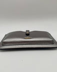 Kate Spade Silver Saffiano Leather Customized Wallet Crossbody