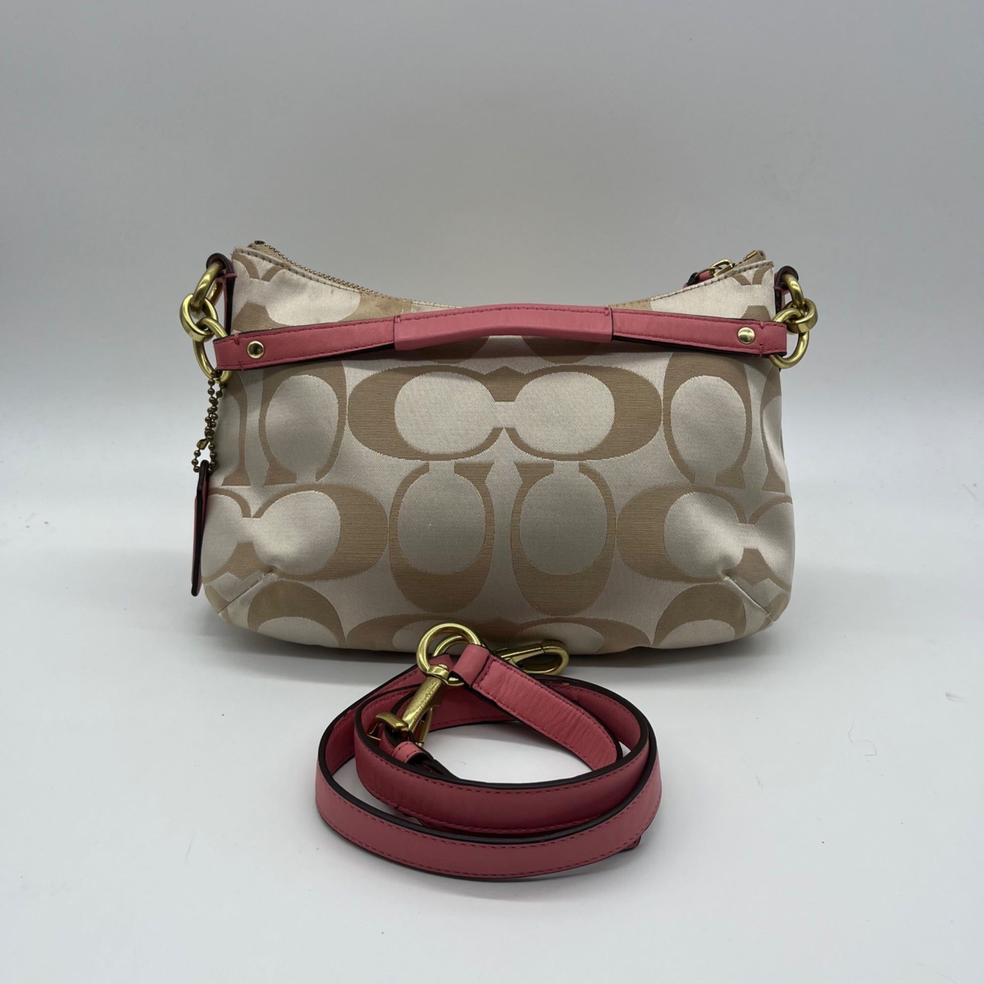 Coach Beige Kristen Signature East/West Crossbody Bag