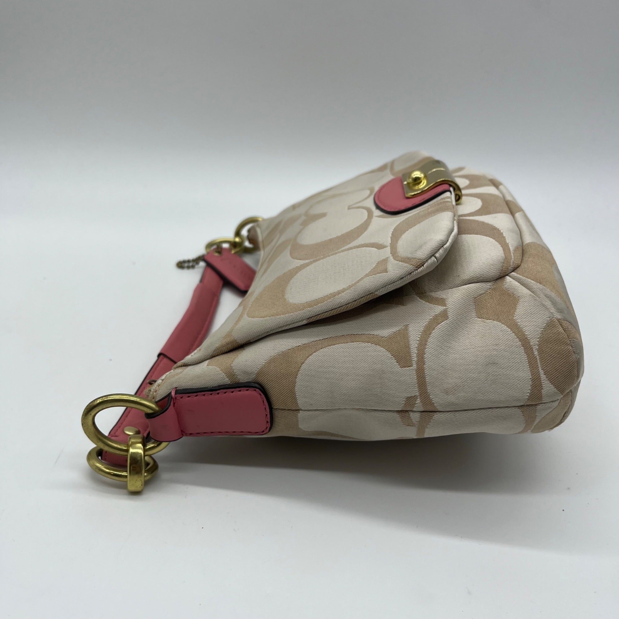 Coach Beige Kristen Signature East/West Crossbody Bag