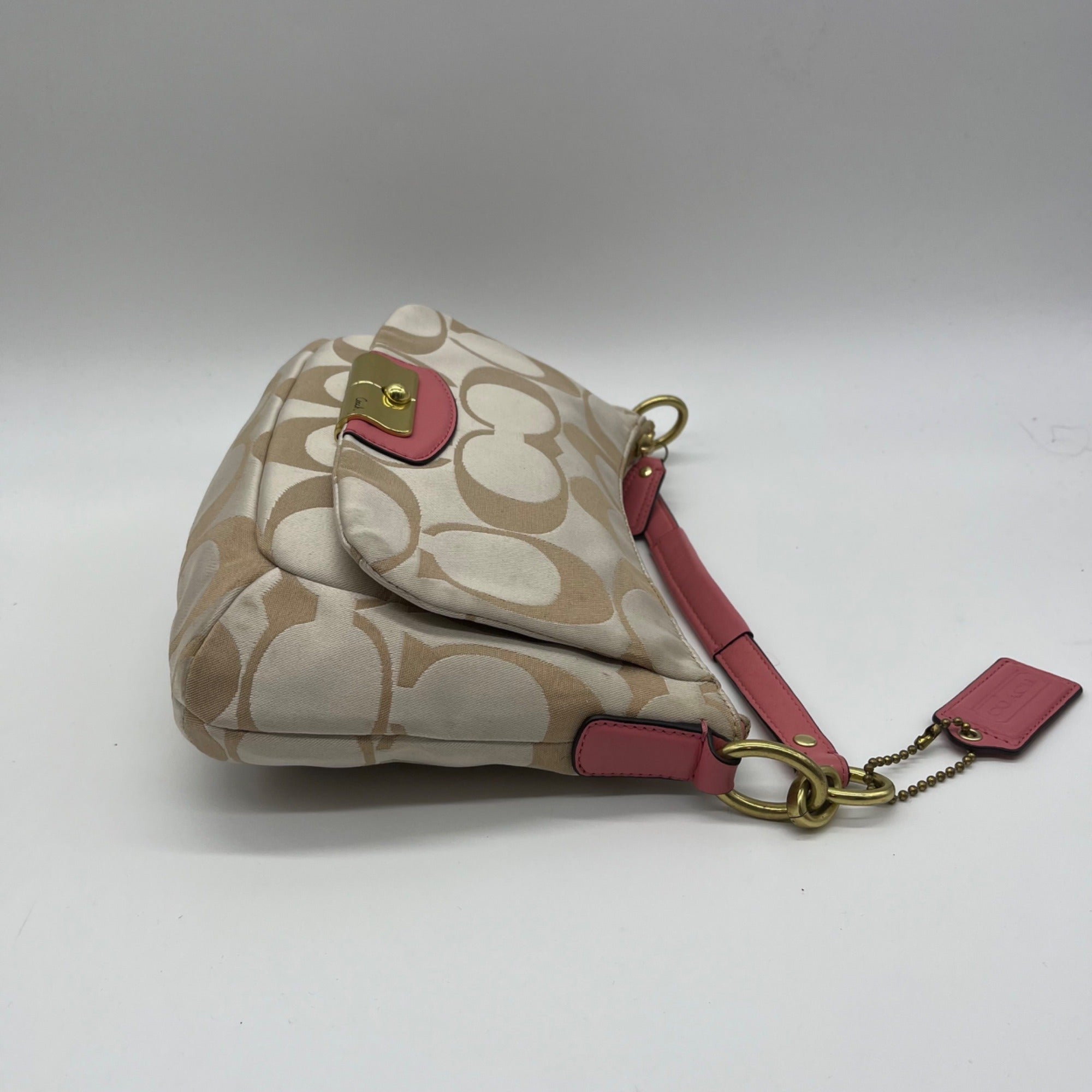 Coach Beige Kristen Signature East/West Crossbody Bag