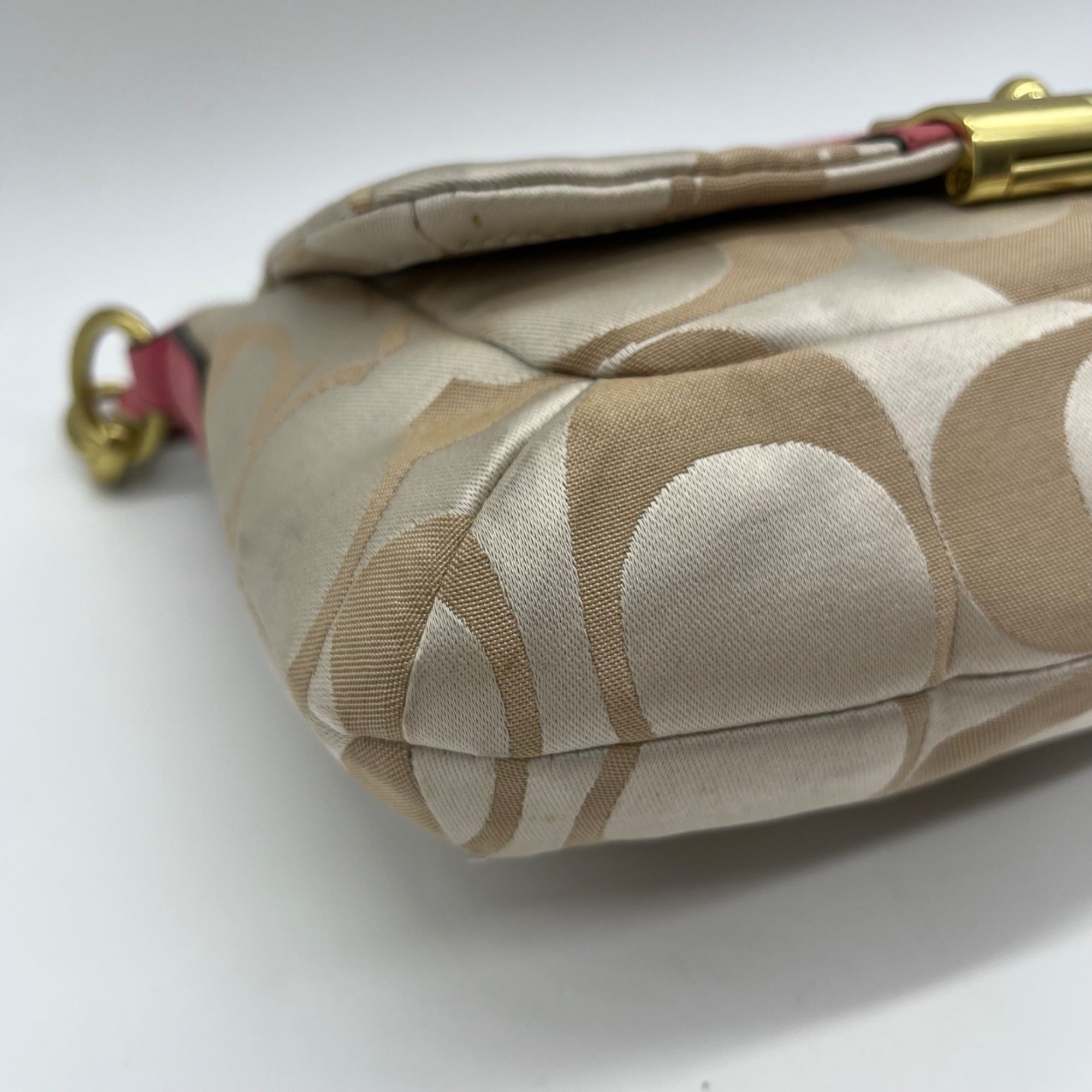 Coach Beige Kristen Signature East/West Crossbody Bag