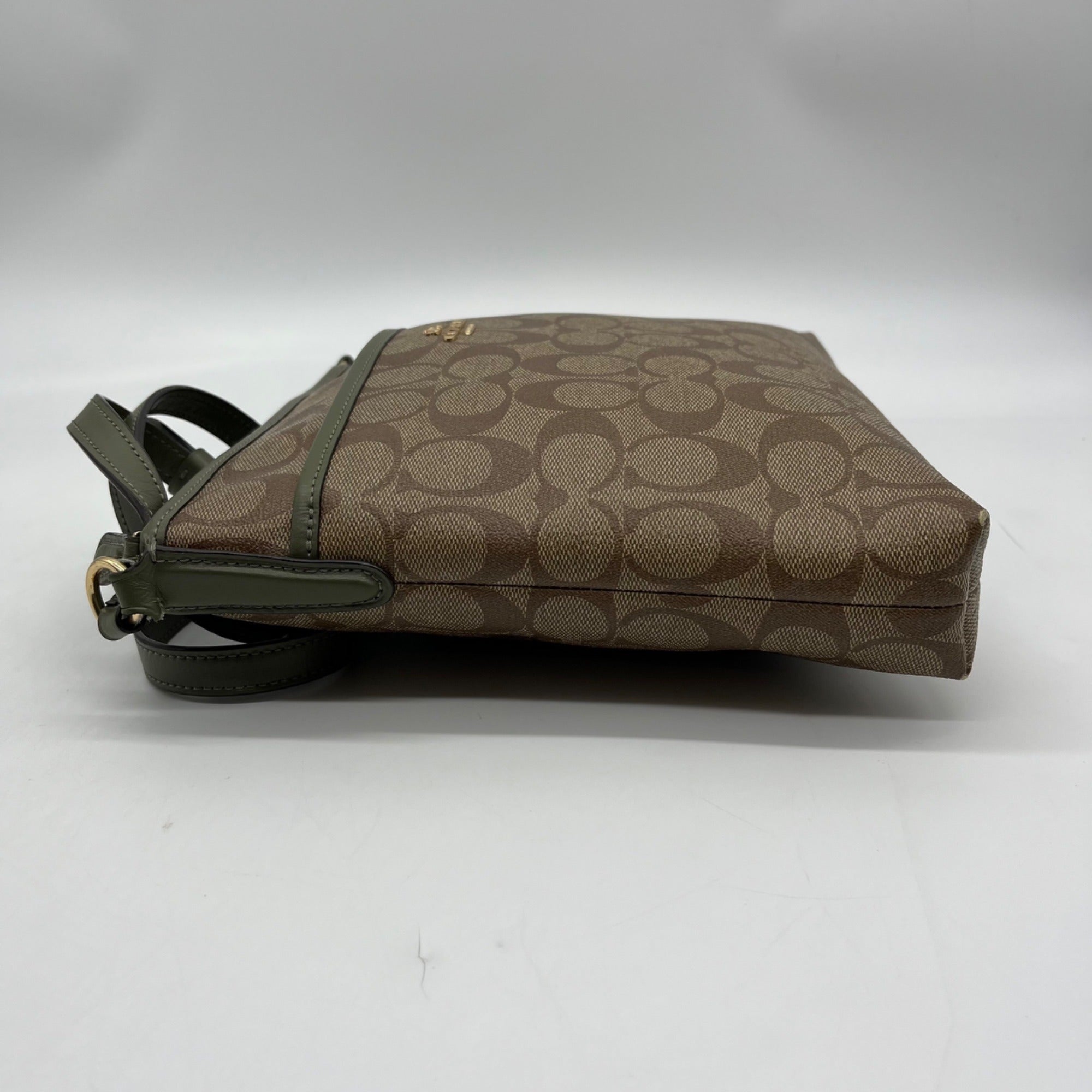 Coach Brown Signature File Crossbody Bag