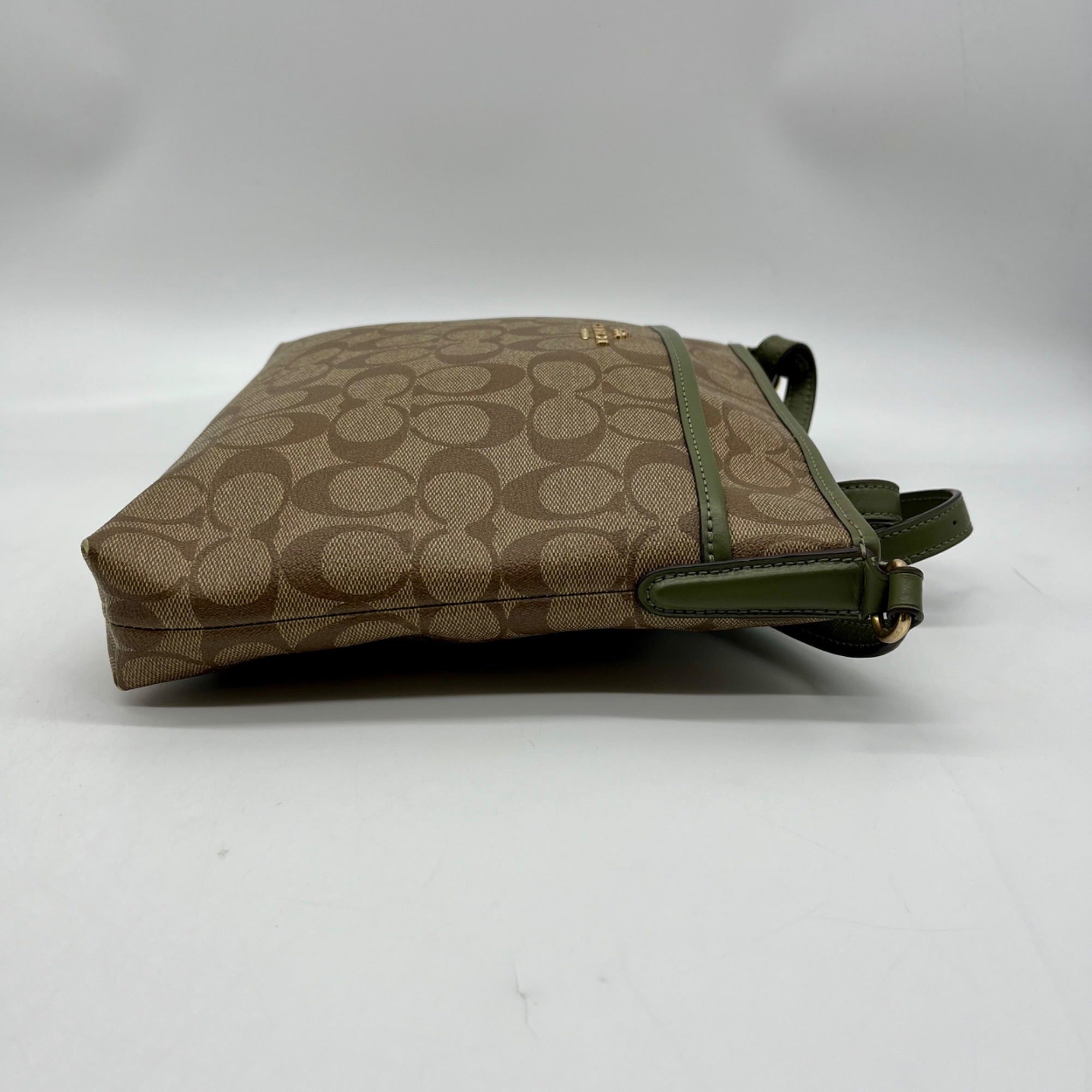Coach Brown Signature File Crossbody Bag