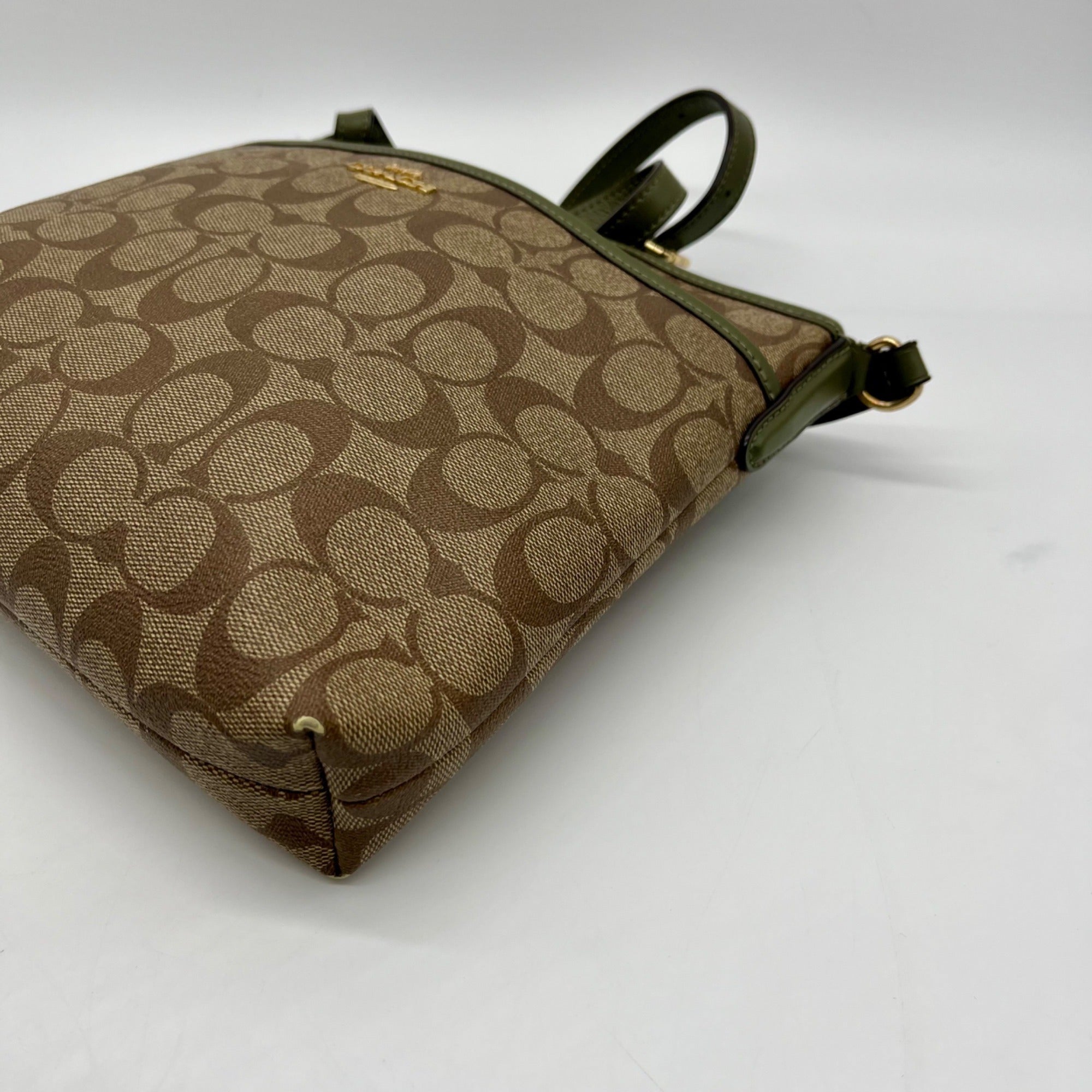 Coach Brown Signature File Crossbody Bag