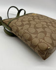 Coach Brown Signature File Crossbody Bag