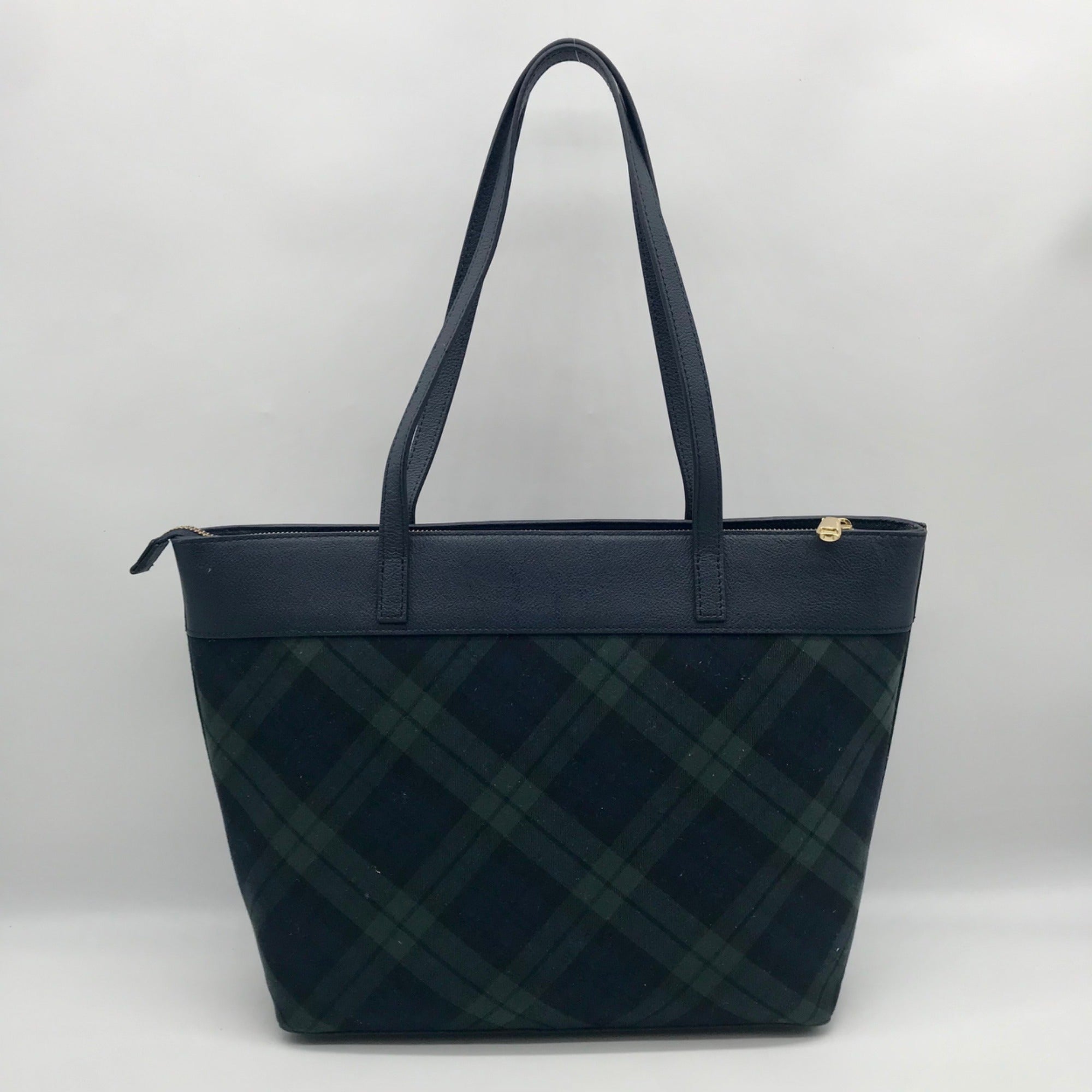 Talbots Plaid Black Watch Tote Bag