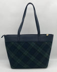 Talbots Plaid Black Watch Tote Bag
