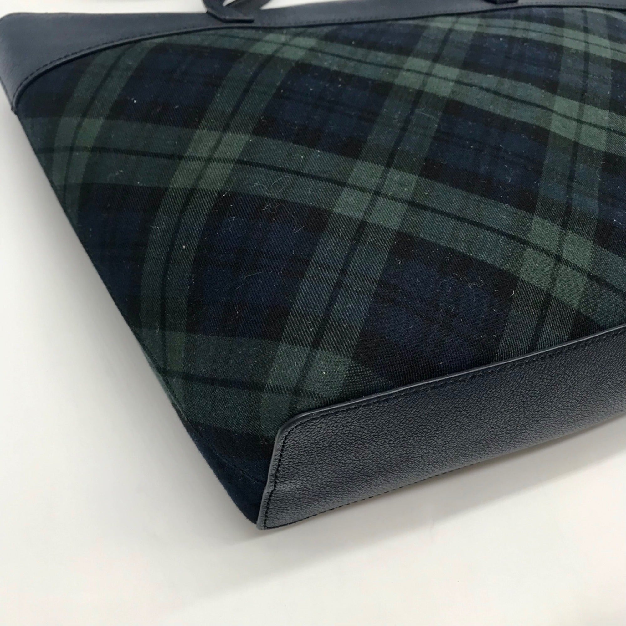 Talbots Plaid Black Watch Tote Bag